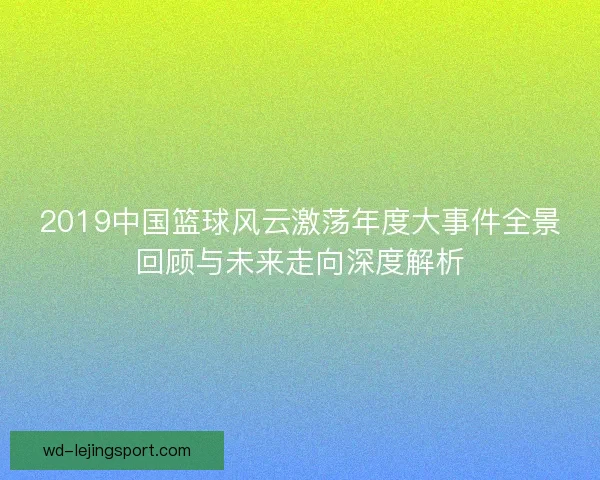 2019中国篮球风云激荡年度大事件全景回顾与未来走向深度解析 2019中国篮球风云激荡年度大事件全景回顾与未来走向深度解析